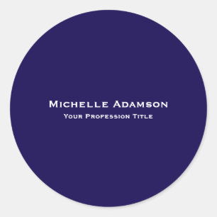 Sticker Rond Bleu foncé Professionnel Plat moderne
