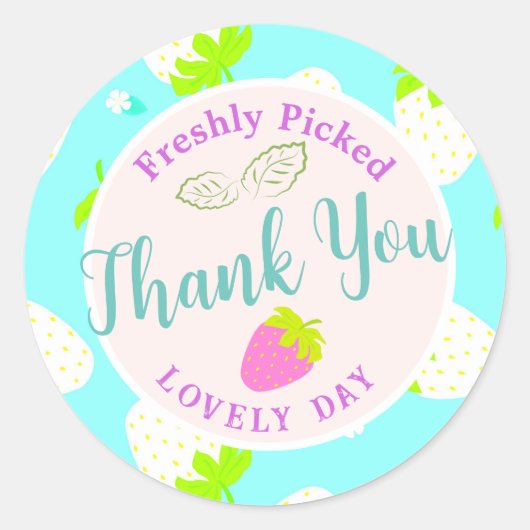 Sticker Rond Bleu fraise (Devant)