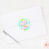Sticker Rond Bleu fraise (Enveloppe)