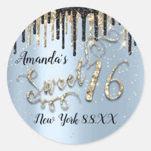 Sticker Rond Bleu fumé des stars de la 16e édition