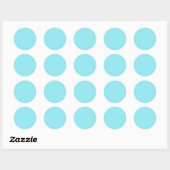 Sticker Rond Bleu Glacé (Feuille)