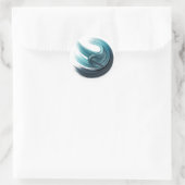 Sticker Rond Bleu Glam Ombre oculaire océanique (Sac)