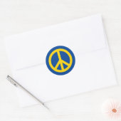 Sticker Rond Bleu jaune Ukrain drapeau couleurs symbole de paix (Enveloppe)