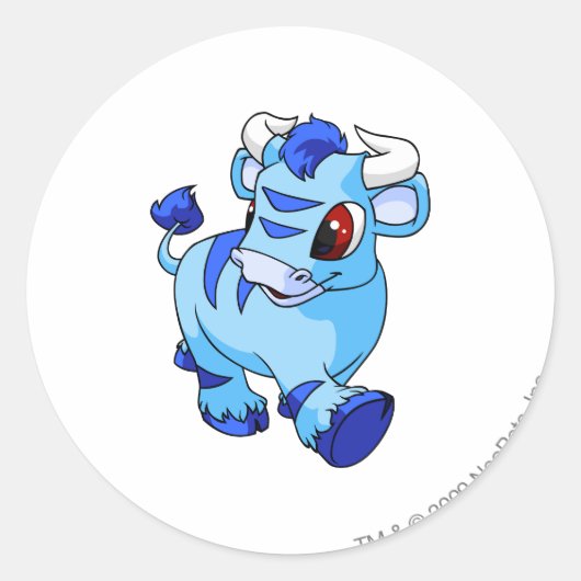 Sticker Rond Bleu Kau (Devant)