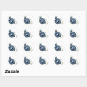 Sticker Rond Bleu Kiko (Feuille)