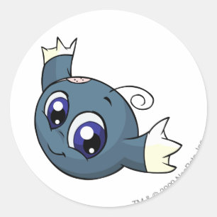 Sticker Rond Bleu Kiko