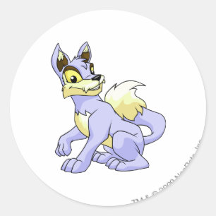 Sticker Rond Bleu Lupe