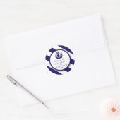 Sticker Rond Bleu Mariage de navire marine (Enveloppe)