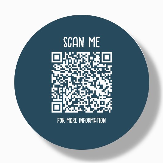 Sticker Rond Bleu Marine | Analyse de code QR professionnel