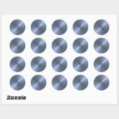 Sticker Rond Bleu métallique (Feuille)