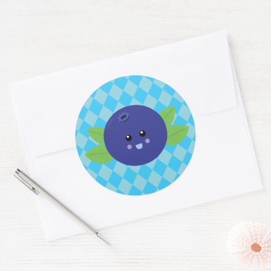Sticker Rond Bleu mou (Enveloppe)
