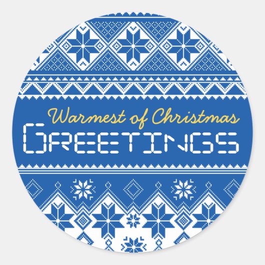 Sticker Rond Bleu nordique (Devant)