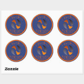 Sticker Rond Bleu/orange (Feuille)