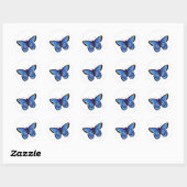 Sticker Rond Bleu papillon (Feuille)