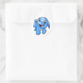 Sticker Rond Bleu Poogle (Sac)