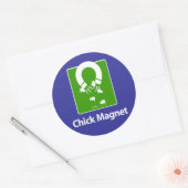 Sticker Rond Bleu poule (Enveloppe)