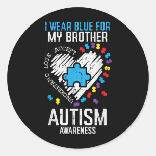 Sticker Rond Bleu Pour Ma Soeur De Famille Sensibilisation sur