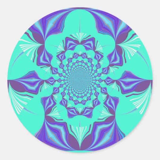 Sticker Rond Bleu précieux (Devant)