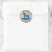 Sticker Rond Bleu Rocking Horse Baby Boy (Sac)