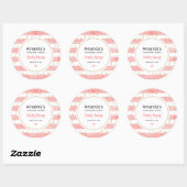 Sticker Rond Bleu rose | Bougie Faux Gold Confetti (Feuille)