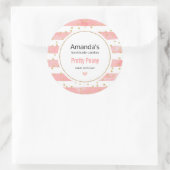 Sticker Rond Bleu rose | Bougie Faux Gold Confetti (Sac)