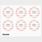 Sticker Rond Bleu rose | Faux Gold Confetti Business (Feuille)