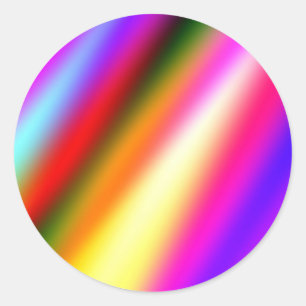 Sticker Rond Bleu rose ombre couleur d'eau abstrait pastel arc-