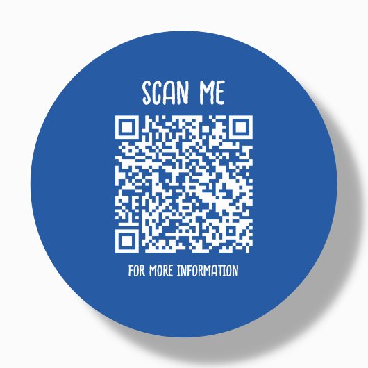 Sticker Rond Bleu royal | Analyse de code QR professionnel