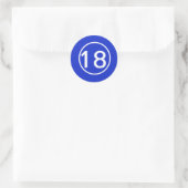 Sticker Rond Bleu royal clair 18 (Sac)