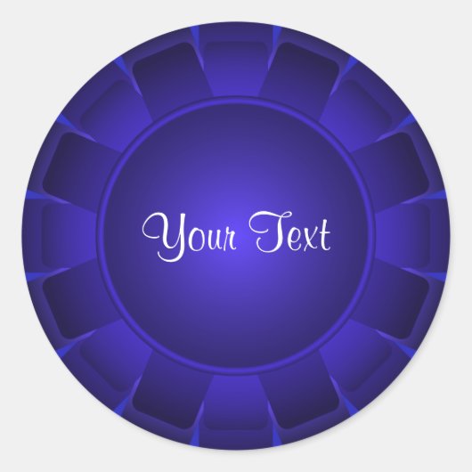 Sticker Rond Bleu ruban pour Customiser (Devant)
