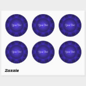 Sticker Rond Bleu ruban pour Customiser (Feuille)