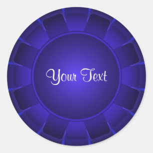 Sticker Rond Bleu ruban pour Customiser