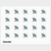 Sticker Rond Bleu sans lactose (Feuille)