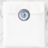 Sticker Rond Bleu scintillant Art Abstrait (Sac)