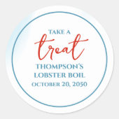 Sticker Rond Bleu S'il vous plaît prendre un traitement personn (Devant)