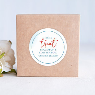 Sticker Rond Bleu S'il vous plaît prendre un traitement personn