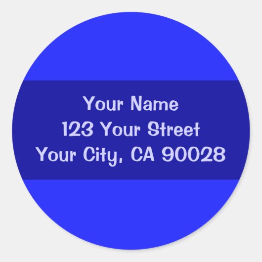 Sticker Rond bleu simple (Devant)