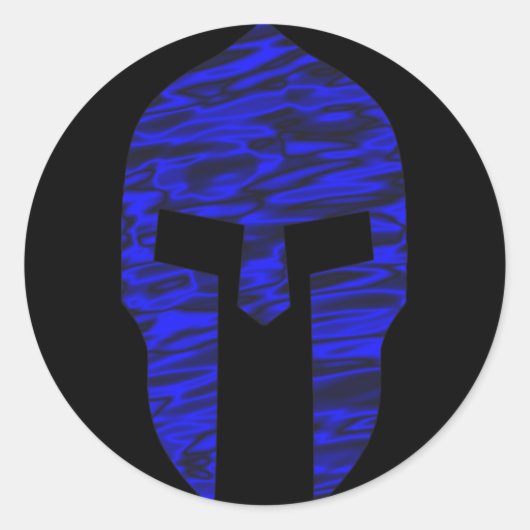 Sticker Rond Bleu spartiate (Devant)