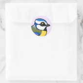 Sticker Rond Bleu Tit (Sac)