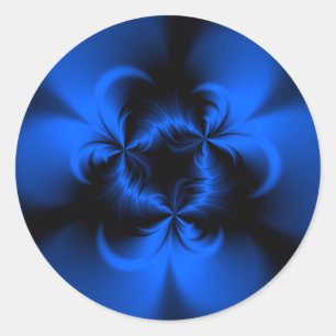 Sticker Rond Bleu tordu