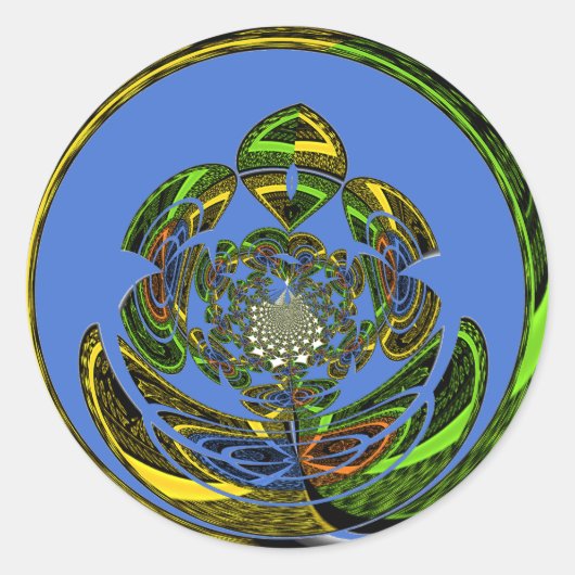 Sticker Rond Bleu traditionnel (Devant)