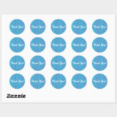 Sticker Rond Bleu turquoise/bande violette (Feuille)