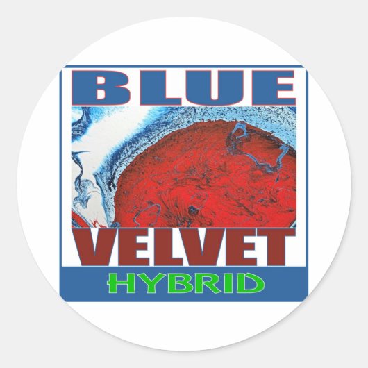 STICKER ROND BLEU VELVET HYBRID (Devant)
