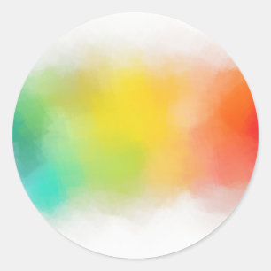 Sticker Rond Bleu Vert Rose Rouge Jaune Orange Couleur Personna