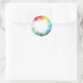 Sticker Rond Bleu Vert rose Rouge Jaune Orange Moderne Belle (Sac)