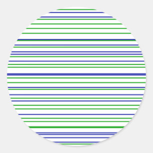 Sticker Rond Bleu vert violet rayures motif personnalisé modern