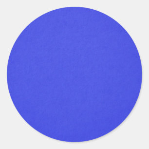 Sticker Rond Bleu vif, couleur unie,