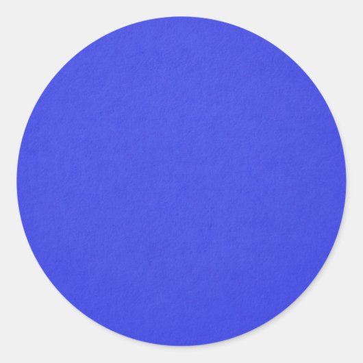 Sticker Rond Bleu vif, couleur unie, (Devant)