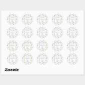 Sticker Rond Bleu Watercolor scrapbook (Feuille)