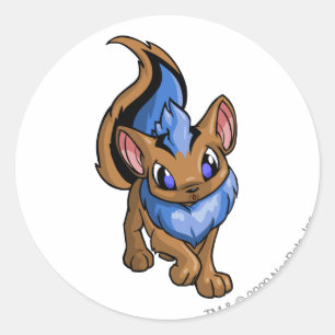 Sticker Rond Bleu Xweetok